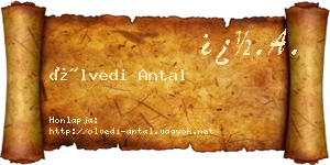 Ölvedi Antal névjegykártya